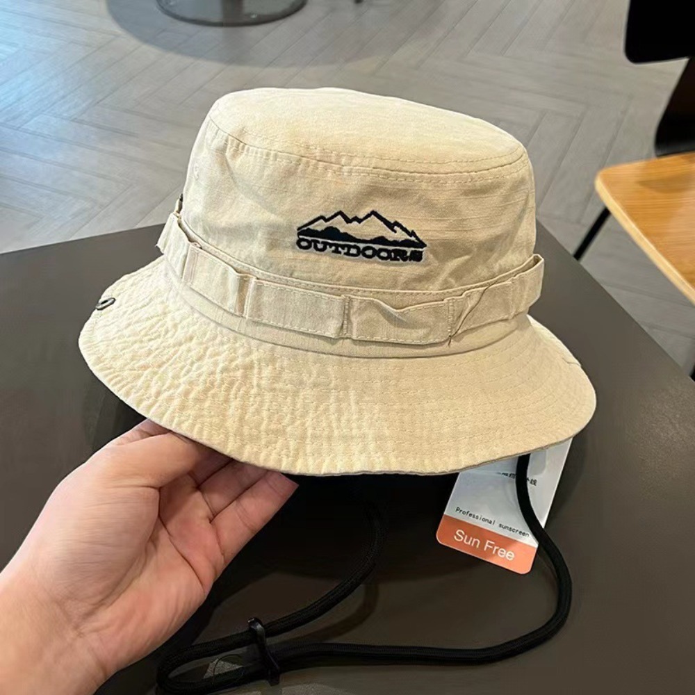 Bucket Hat Embroidered - Moda Dağ Aralığı Nakış Balıkçı Şapkası