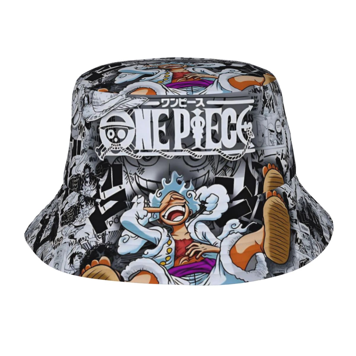 Bucket Hat Embroidered - Tek parça maymun D Luffy dişli