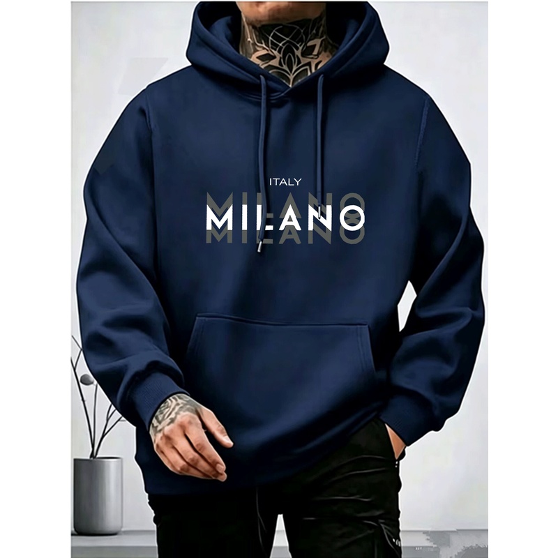 Street Fashion Milano - Erkekler için polar kumaş, ilkbahar ve