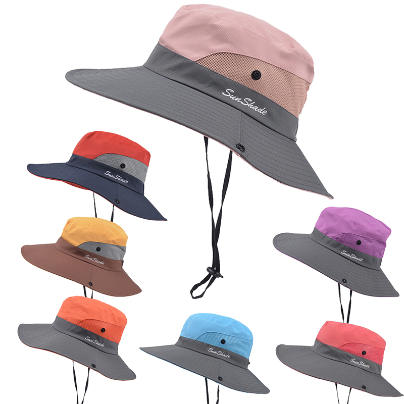 Bucket Hat Embroidered - İlkbahar/Yaz Açık Katlanabilir Balıkçı Şapkası Bisiklet