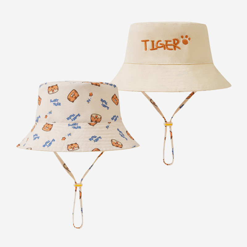 Bucket Hat Embroidered - Harfli İşlemeli Bebek Kova Şapkası Çift