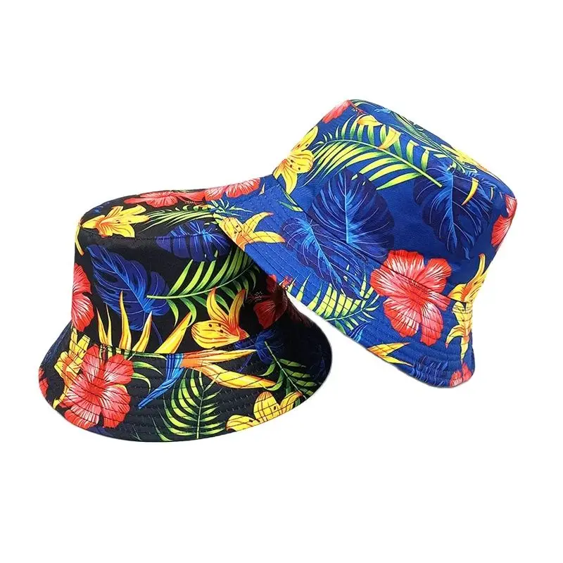 Bucket Hat Embroidered - Dört Mevsim Polyester Karikatür Çiçek Baskı