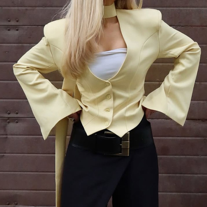 Street Fashion Look - Tuularose Kadın Moda Blazer Düz Renk