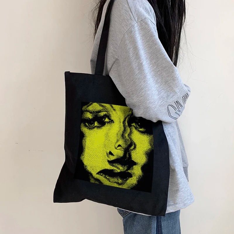 Tote Bag Canvas Print - Korku Kadın Kanvas Çantası Punk Vintage