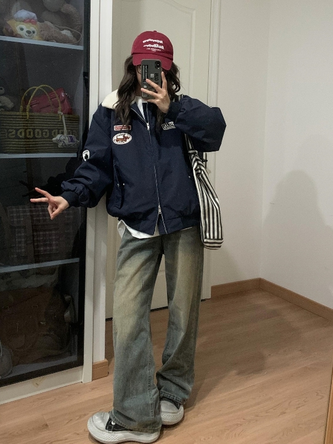 Street Fashion Look - Kuzu Yünü Ceket Sonbahar Kadın Elastik