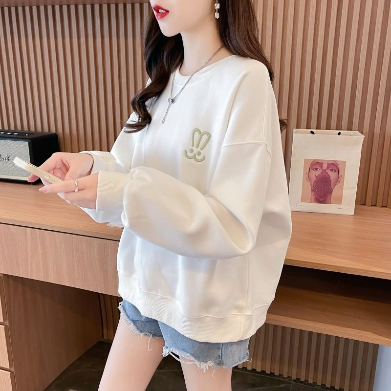 Oversized Crewneck Fleece - Kadın Hafif Büyük Beden Bisiklet Yaka