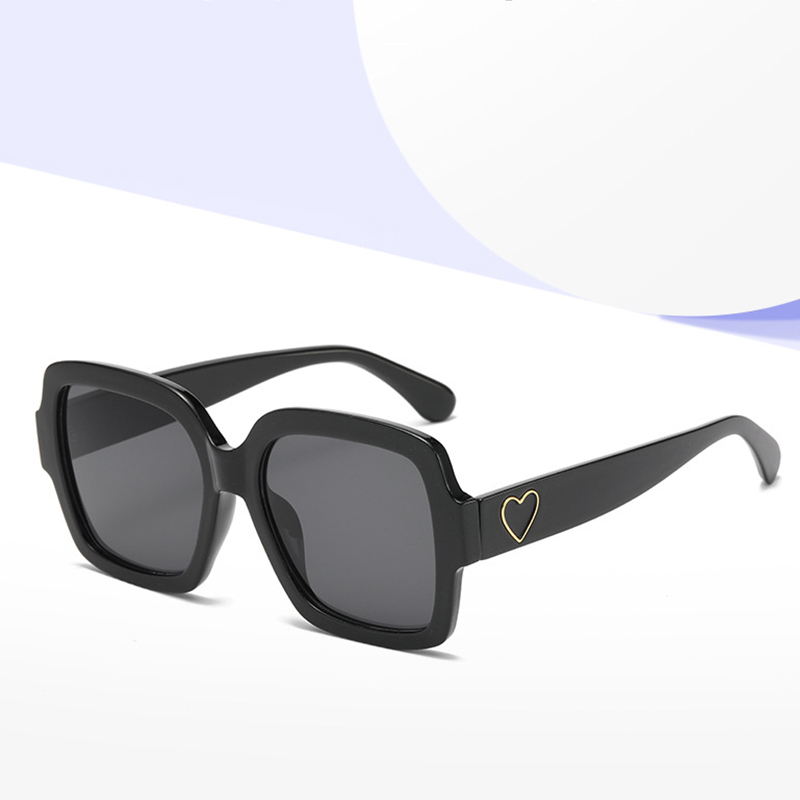 Street Fashion High End - Kare retro aşk high-end dekoratif gözlük,