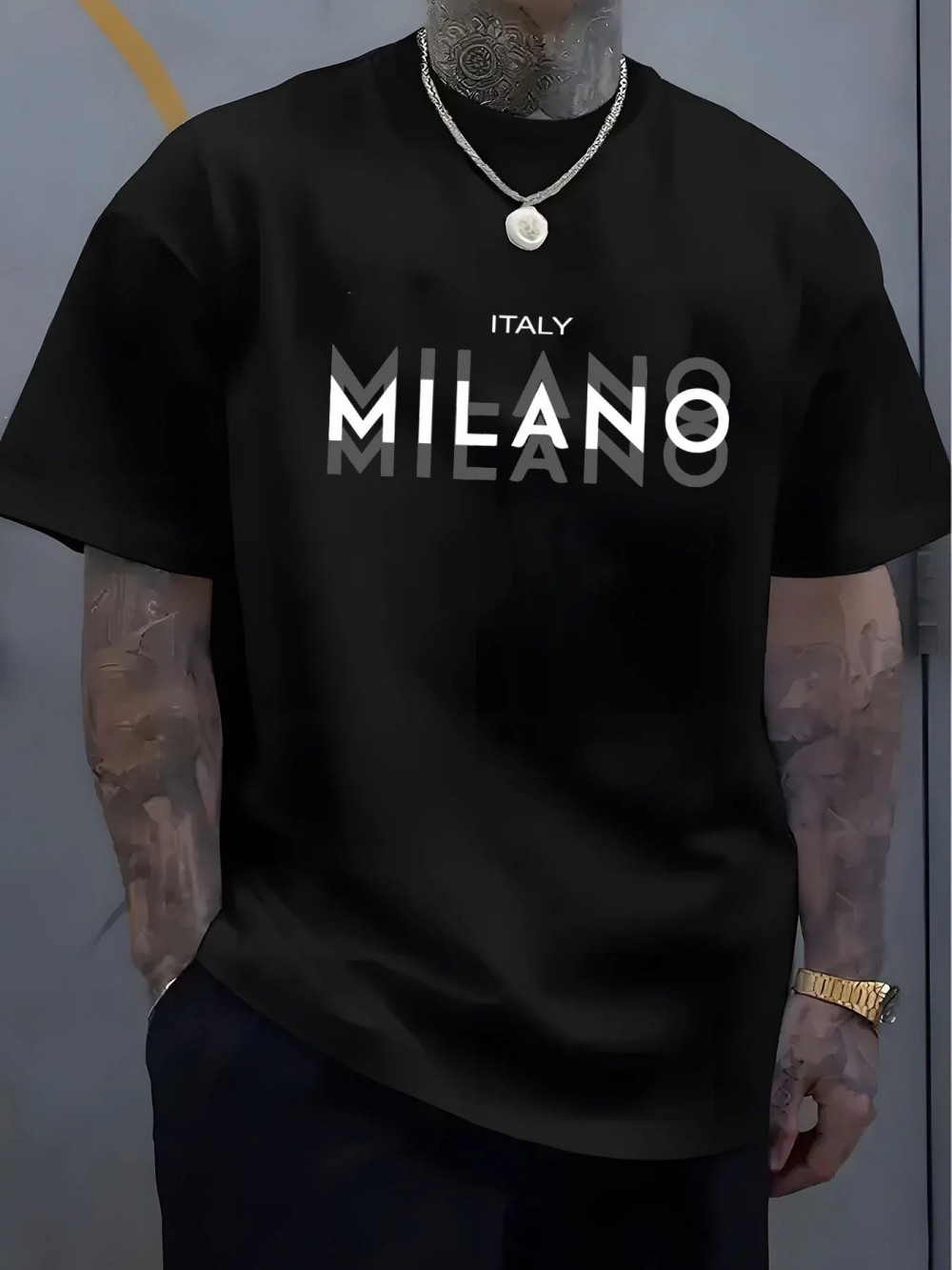 Street Fashion Milano - MILANO Mektup baskı Erkek Kadın Spor