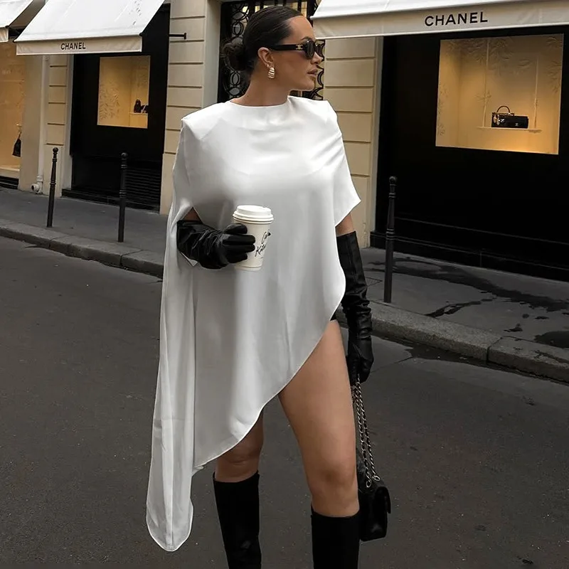 BWQ Moda Beyaz Elbise Seksi Dü - Street Fashion Look incelemesi ve fiyatı