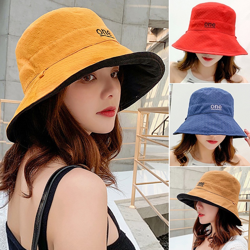 Bayan 'ONE' Harf Nakışlı Çift  - Bucket Hat Embroidered incelemesi ve fiyatı