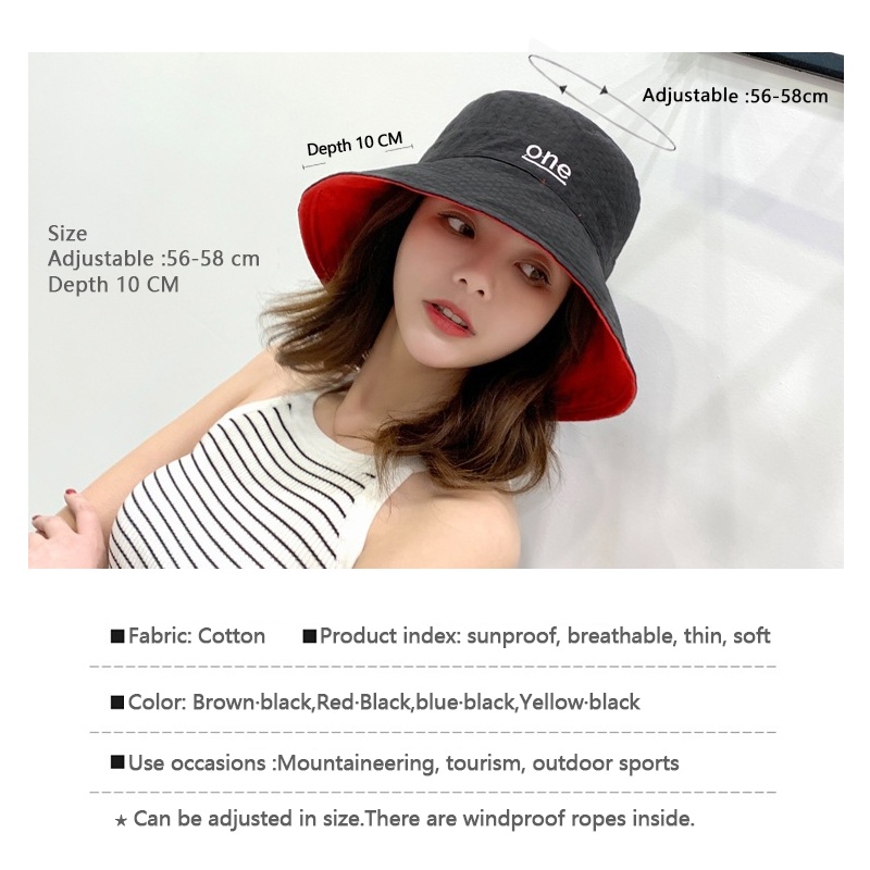 Bayan 'ONE' Harf Nakışlı Çift  - Bucket Hat Embroidered incelemesi ve fiyatı