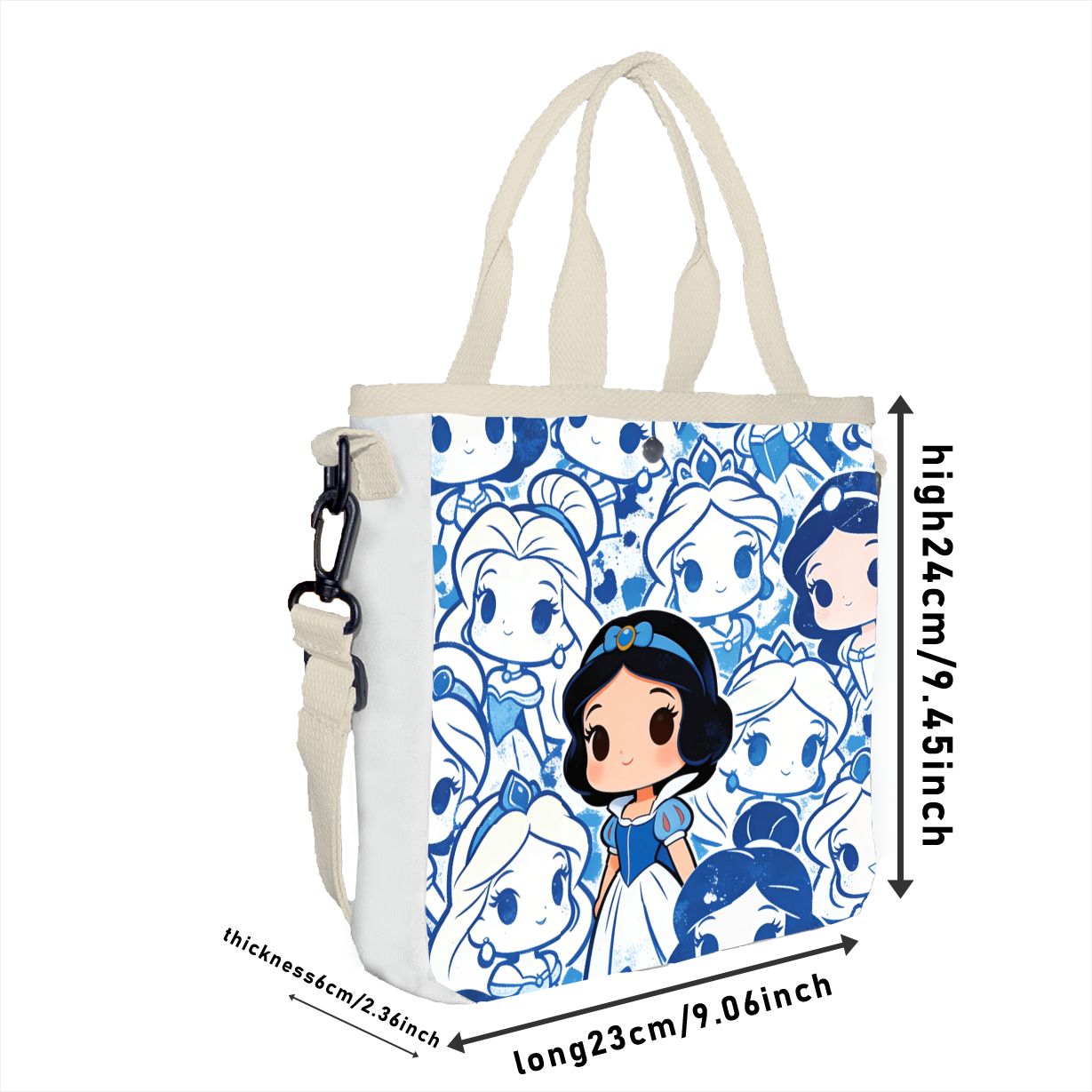 Karikatür Kar Beyazı Karakterl - Tote Bag Canvas Print incelemesi ve fiyatı