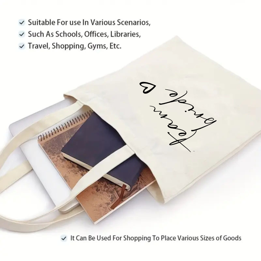 Tek Parça Gelin Ekibi Kalp Bas - Tote Bag Canvas Print incelemesi ve fiyatı