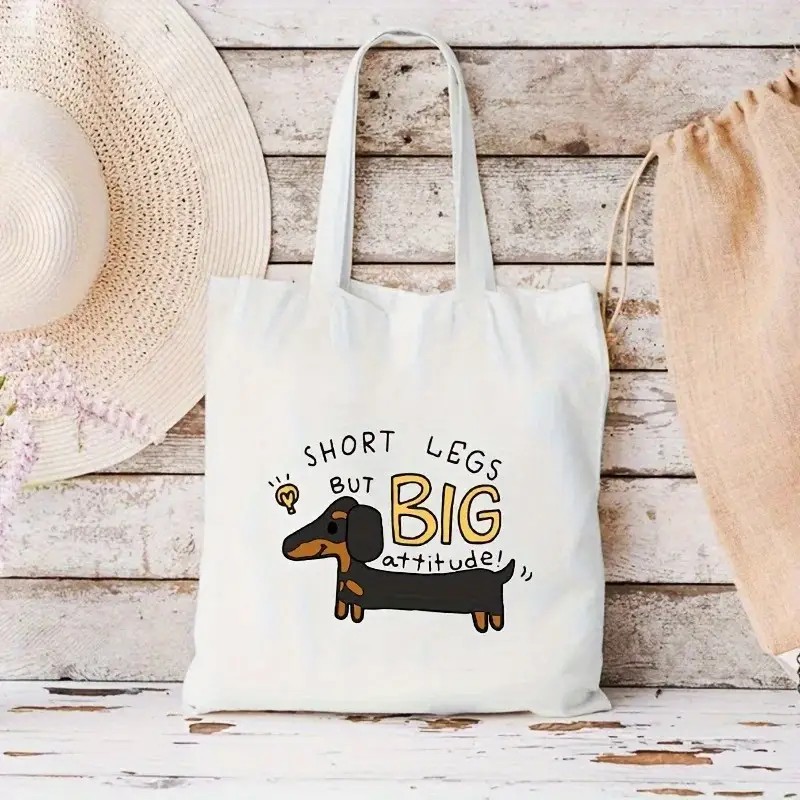 Sevimli Dachshund Komik Çanta  - Tote Bag Canvas Print incelemesi ve fiyatı