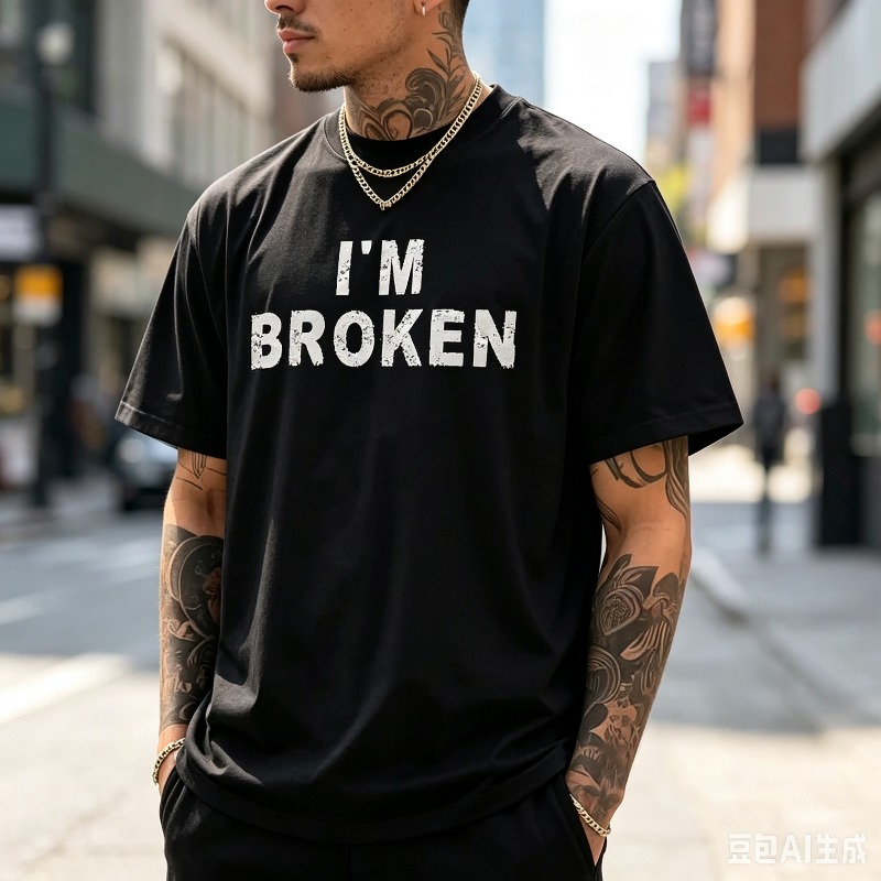 Distressed Quote Erkek Tişörtü - Street Style Fashion Quotes incelemesi ve fiyatı