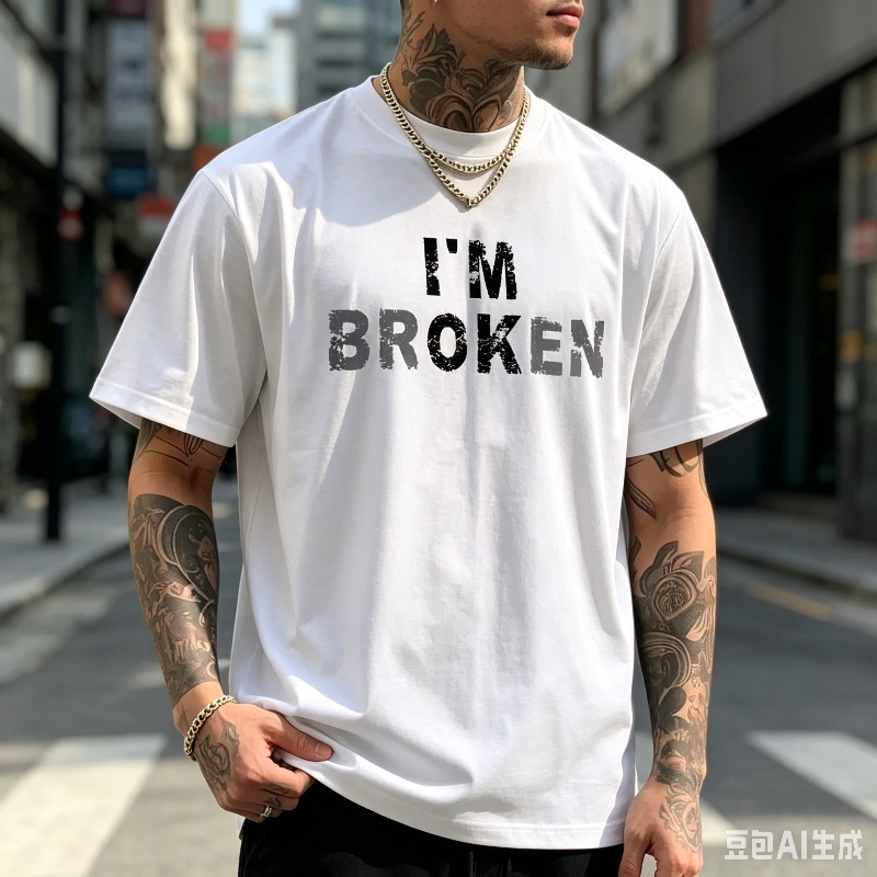 Distressed Quote Erkek Tişörtü - Street Style Fashion Quotes incelemesi ve fiyatı