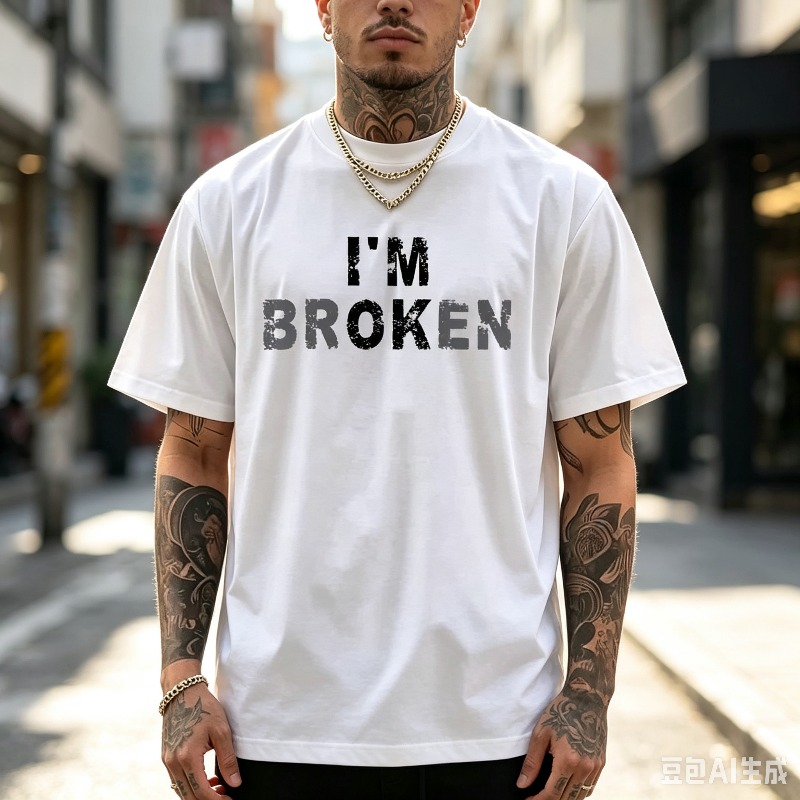 Distressed Quote Erkek Tişörtü - Street Style Fashion Quotes incelemesi ve fiyatı