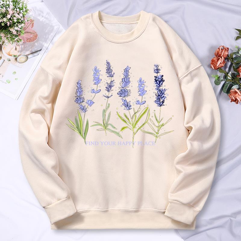 Güzel lavanta baskı kadınlar H - Oversized Crewneck Fleece incelemesi ve fiyatı