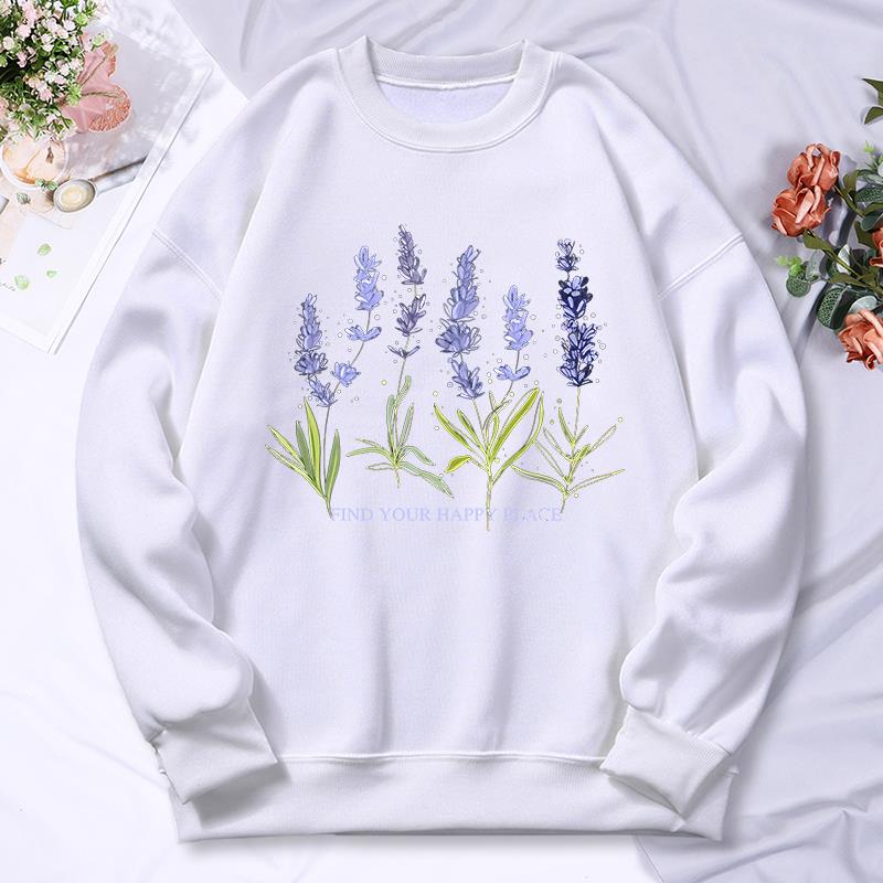 Güzel lavanta baskı kadınlar H - Oversized Crewneck Fleece incelemesi ve fiyatı