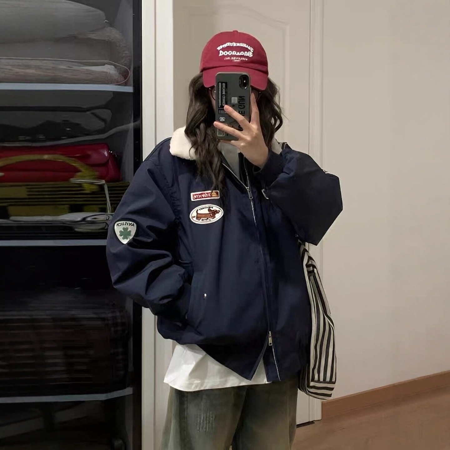 Kuzu Yünü Ceket Sonbahar Kadın - Street Fashion Look incelemesi ve fiyatı