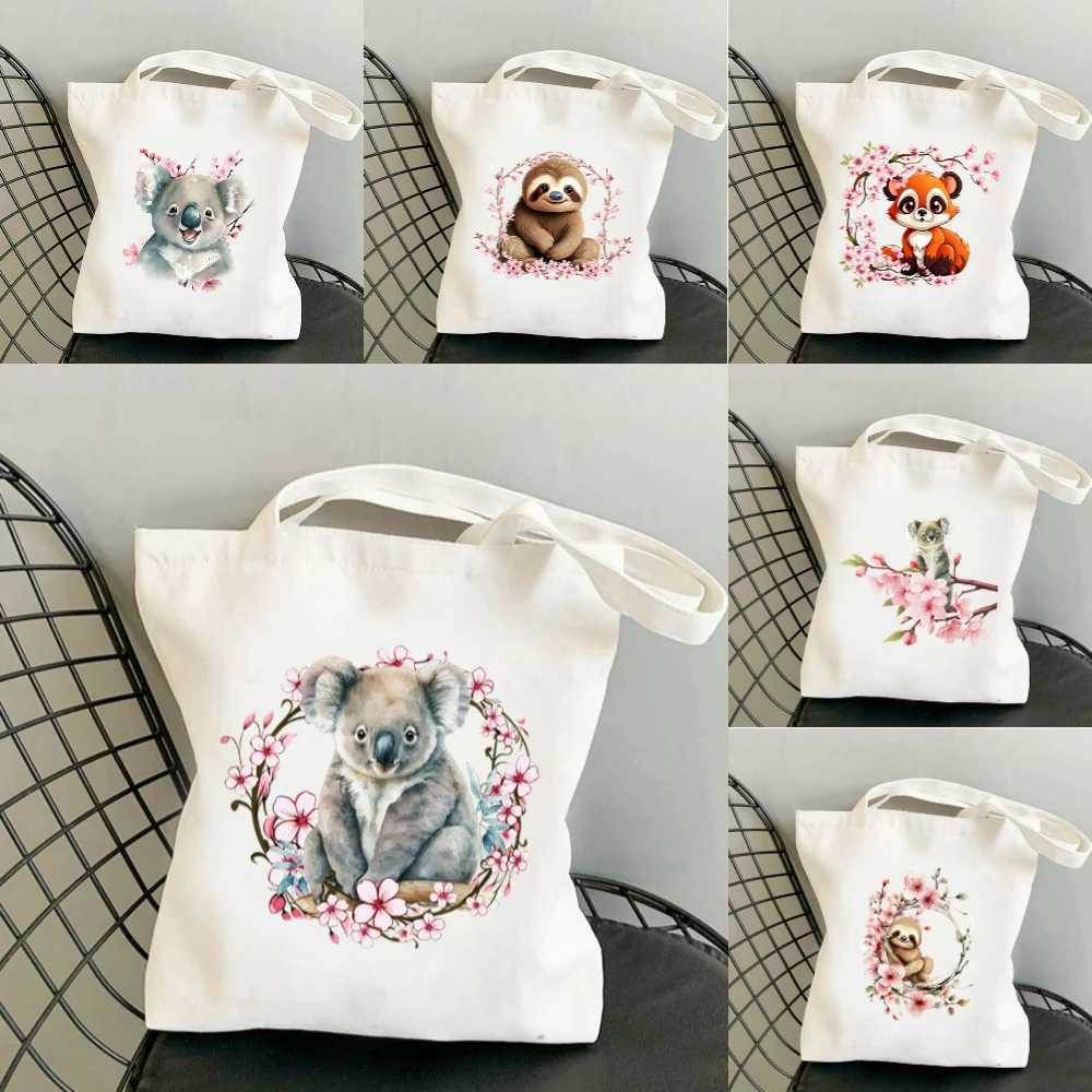 1 adet Koala Kiraz Çiçeği Bask - Tote Bag Canvas Print incelemesi ve fiyatı