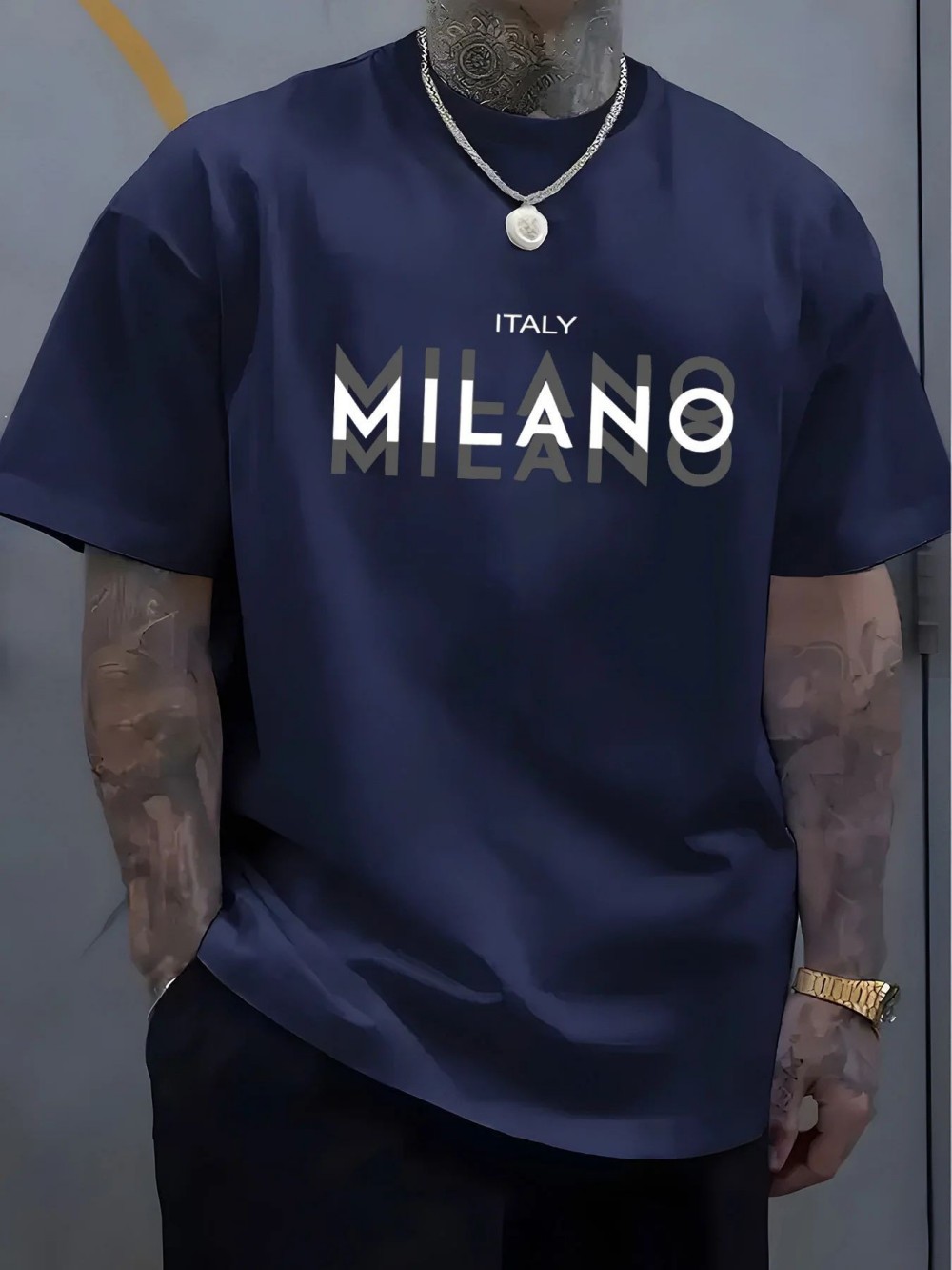 MILANO Mektup baskı Erkek Kadı - Street Fashion Milano incelemesi ve fiyatı