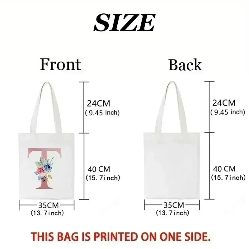 Zarif Çiçek Alfabe Tote Çanta  - Tote Bag Canvas Print incelemesi ve fiyatı