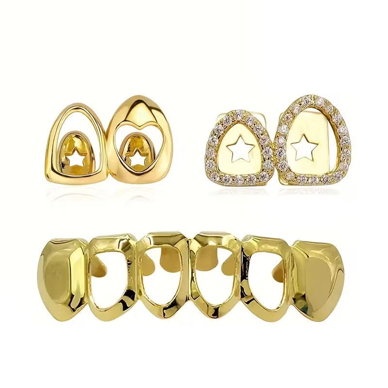 3 Adet Hip Hop Moda Hollow-Out - Street Fashion Jewelry incelemesi ve fiyatı