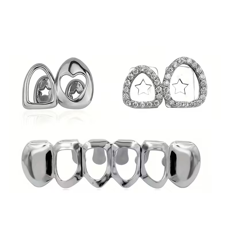 3 Adet Hip Hop Moda Hollow-Out - Street Fashion Jewelry incelemesi ve fiyatı